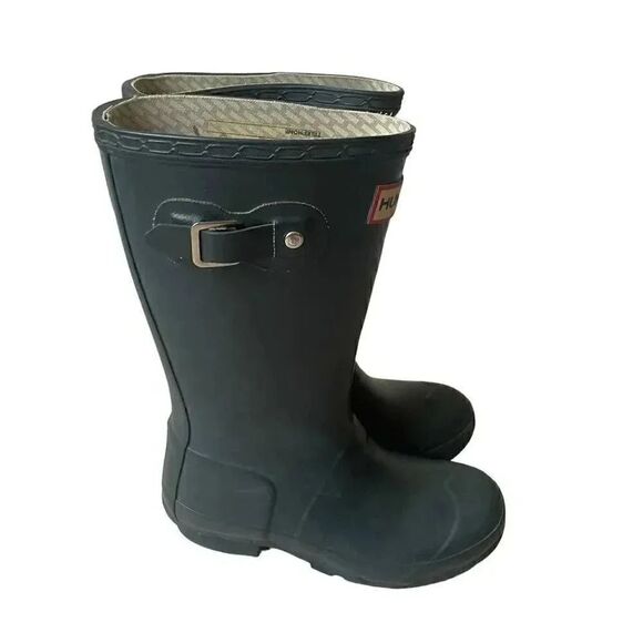 BRITISH HUNTER WELLIES  Vintage Children's Classic English Hunter Sz  SZ 12 - Picture 4 of 12